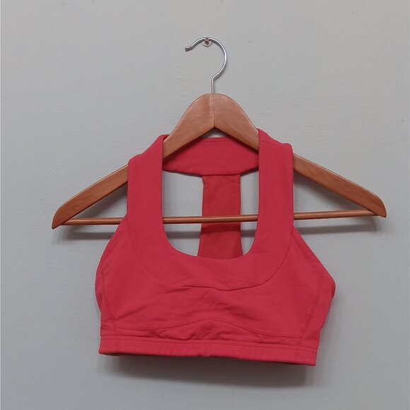 lululemon athletica Other - Lululemon Speed Up Round Neck Non-Padded Racetrack Sport Bra Red 6